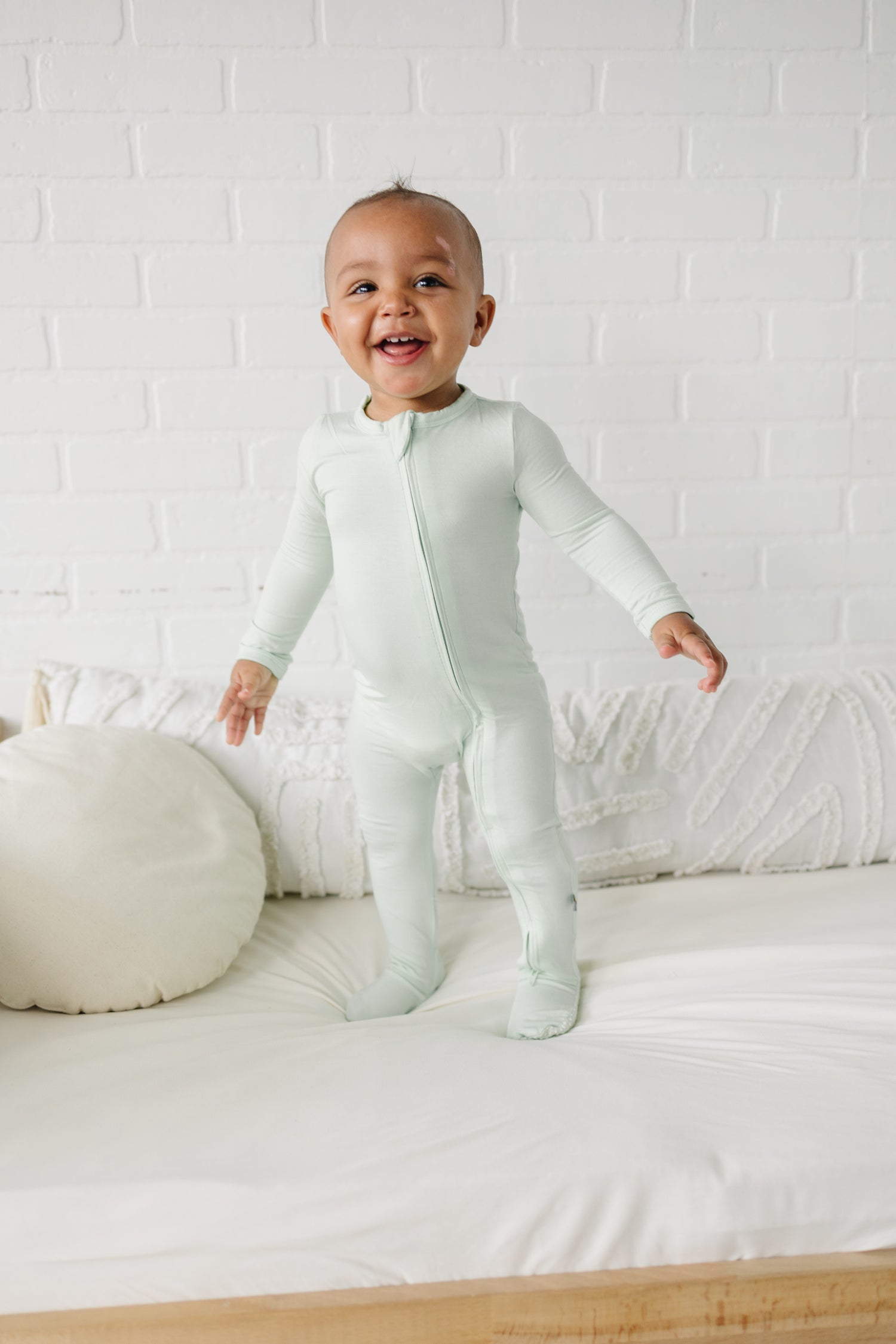 Magnolia Baby Little Golfer Print Zip Footie