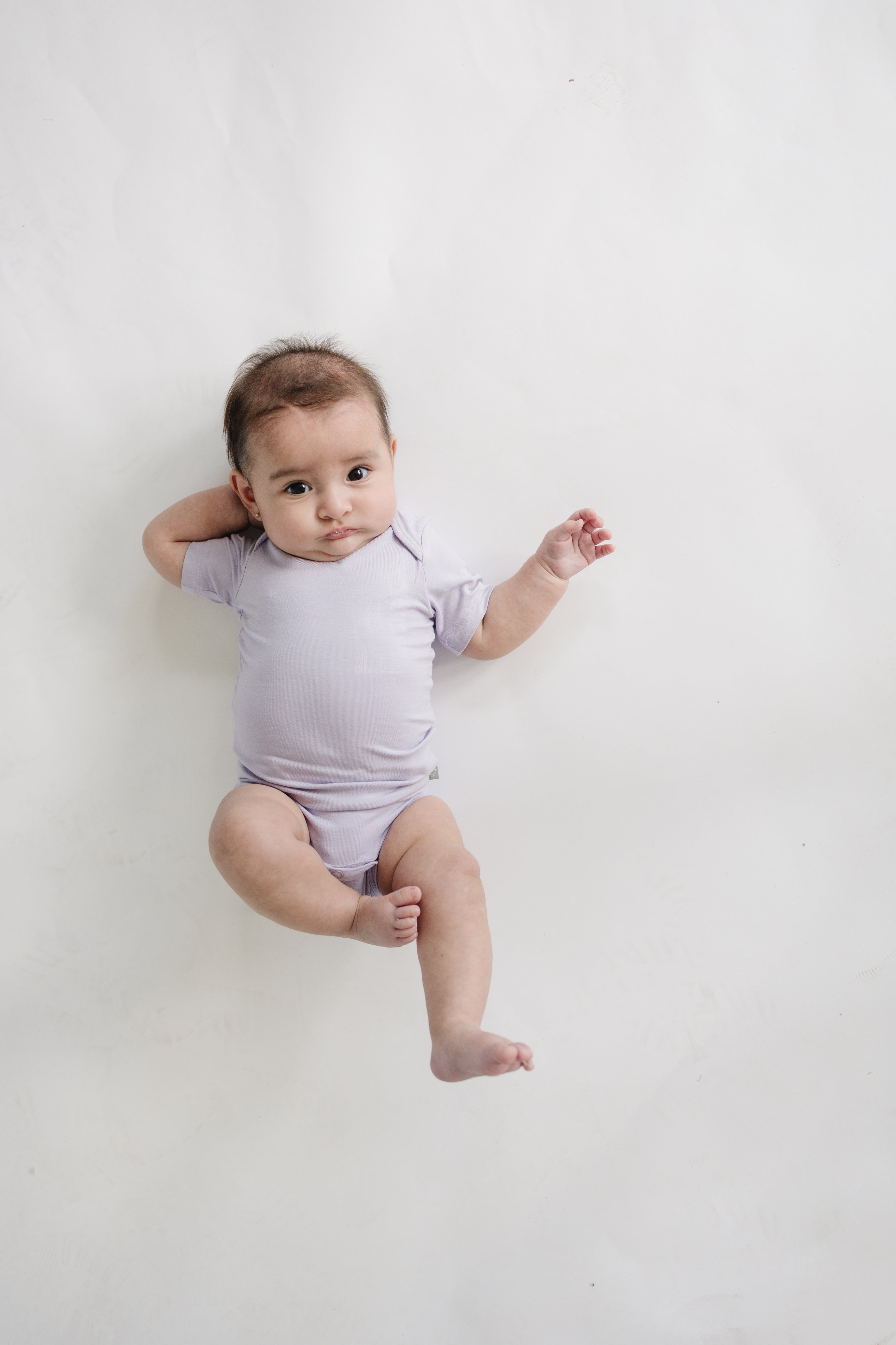 Baby white short cheap sleeve bodysuit